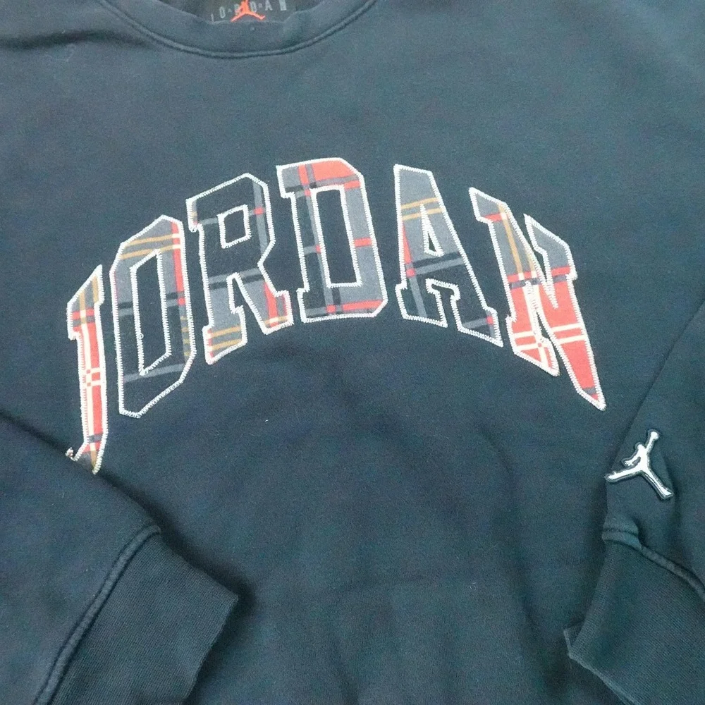 Jordan Sweatshirt Mens XL Black Logo Crewneck Pullover Fleece Jumpman Basketball